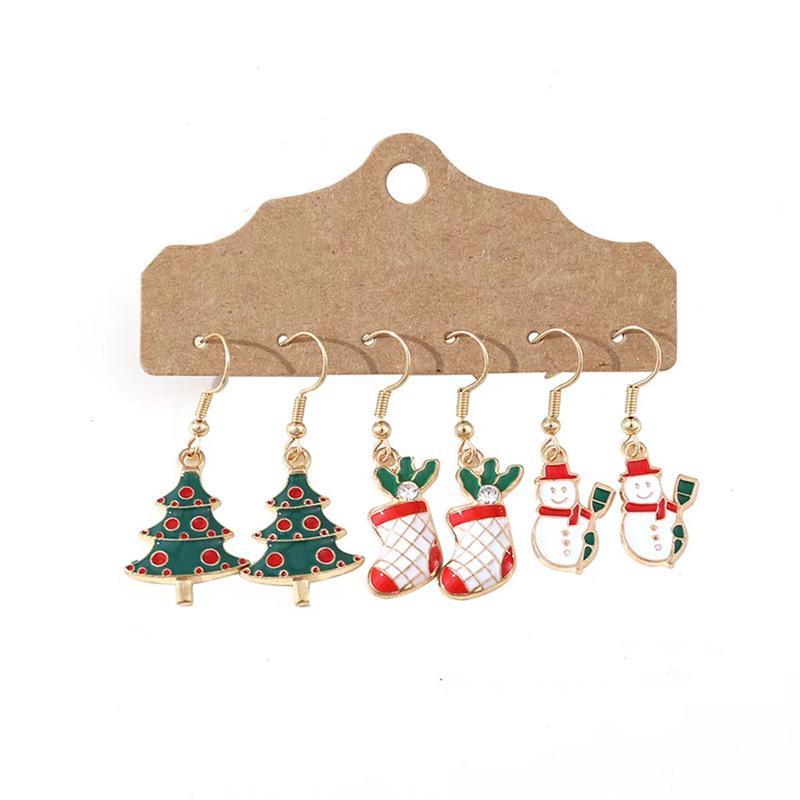 European-American Holiday Drip Oil Earrings Set: Christmas & Halloween Designs