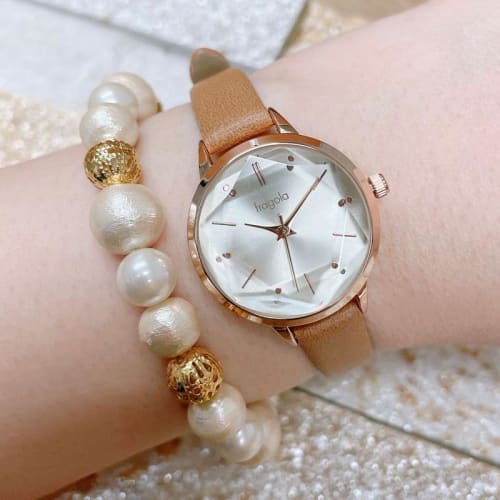 Fragola Cut Glass Watch H04321A-1 CA Women's Brown