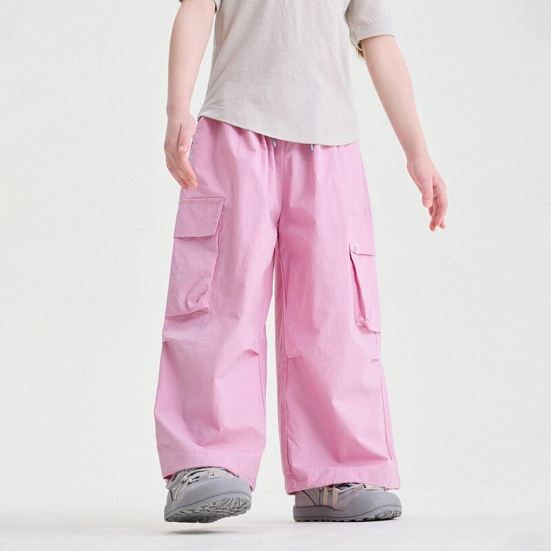 Girls' Summer Pure Cotton Thin Cargo Pants