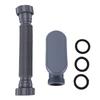 Kit de Dreno para Banheira Flexível Autoportante ABS 1 1/2 Polegada Perfil Baixo P Trap Plano para Banheira Chuveiro Cinza