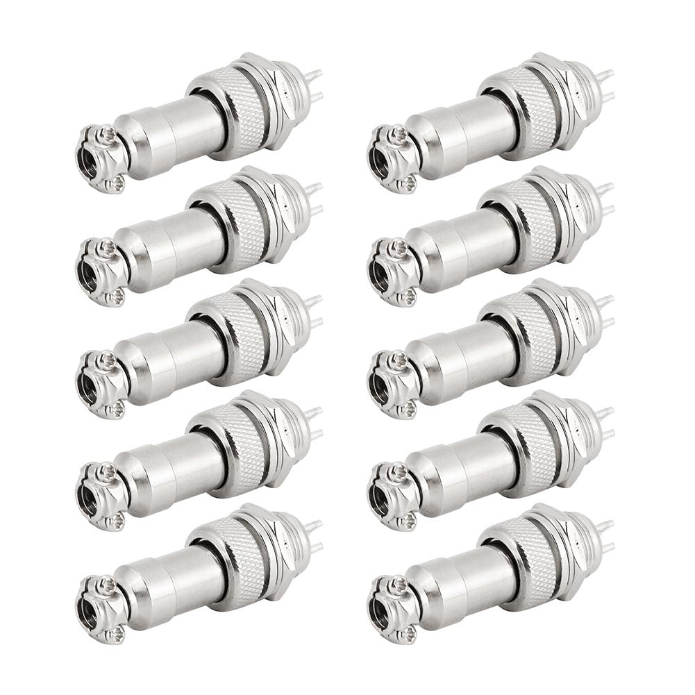 10pcs 3 Pin Aviation Plug M12 Socket Connector for Instrumentation Computer Navigation