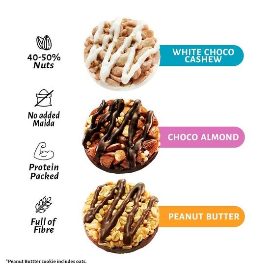 Open Secret Premium Gifts | 24 Assorted Chocolate & Dry Fruit Nutty Gourmet Cookies - (2x12)|Immunity Boosting Nuts|Healthy Food Hamper