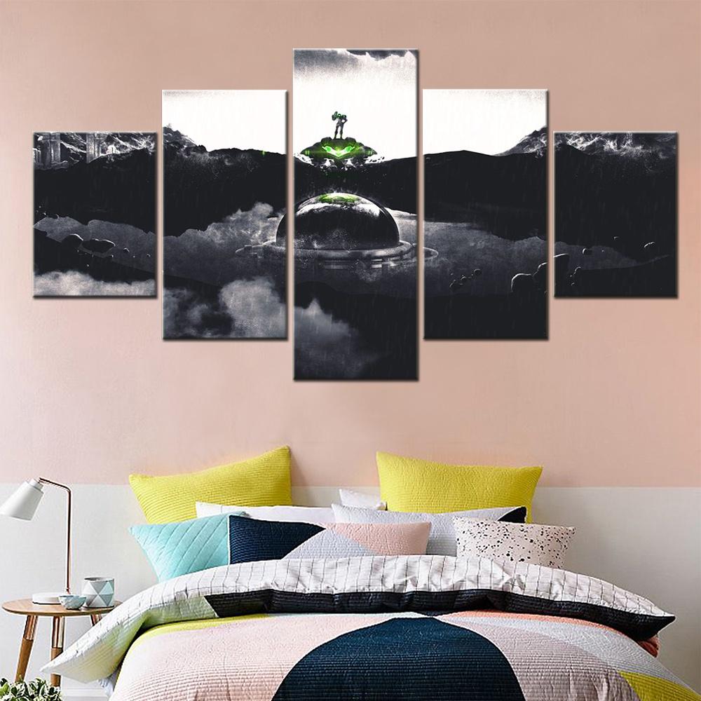 

5 Pieces Wall Decor Painting Video Game Canvas Printing My Surrealist Art Reimagin Pictures For Living Room Interior Artwork 20x35 20x45 20x55cm