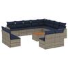 VidaXL Salon de Jardin avec Coussins 13 pcs, Canapés de Patio, Ensemble de Meubles, Mobilier de Terrasse Exterieur, Gris 3256705