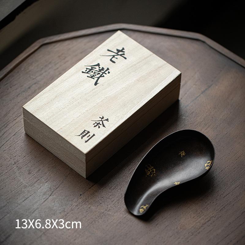 

Japanese Handmade Old Iron Teaspoon Household Tea Scoop Aesthetic Chahe Shovel Appreciation Ladle Tea Items Craft Ornaments Gift