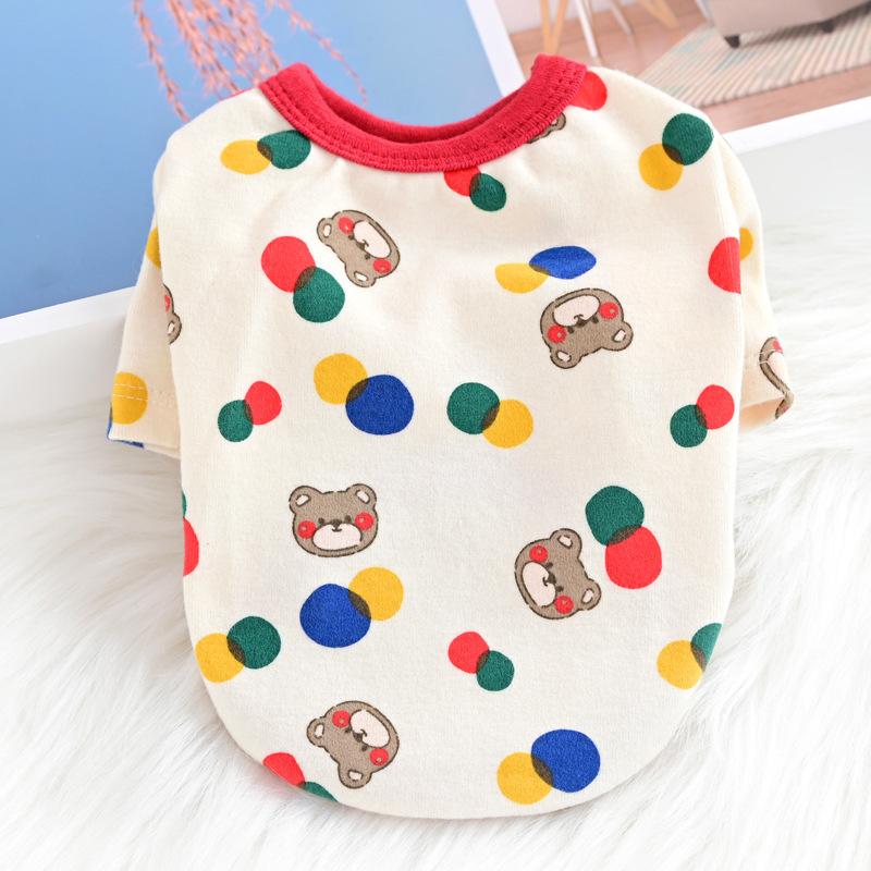 

В горошек Домашний кот Чихуахуа Одежда для собак Маленькая собака Два фута Весна Осень Лето Тонкий XXL белый