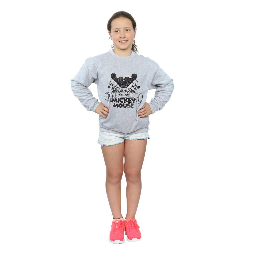 Disney Girls Mickey Mouse Mirrored Sweatshirt