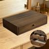 Organizzatore da scrivania con cassetto scorrevole, Supporto, Opzione di archiviazione rettangolare in legno, E Decorativo,