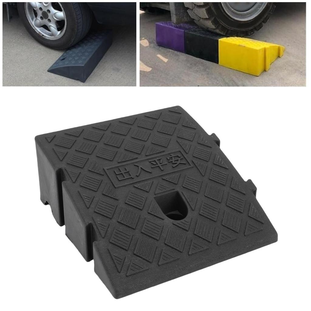 Auto-Schwellenrampe mit Seitenverschluss 250mm*270mm*110mm 2200 Lbs PVC Auffahrts-Schwellenrampen für Laderampe Bürgersteig Auto Motorrad