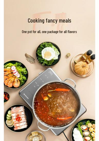 Yuan Yang 304 Stainless Steel Thickened Hot Pot Cookware for Induction Cookers - Household & Commercial Use