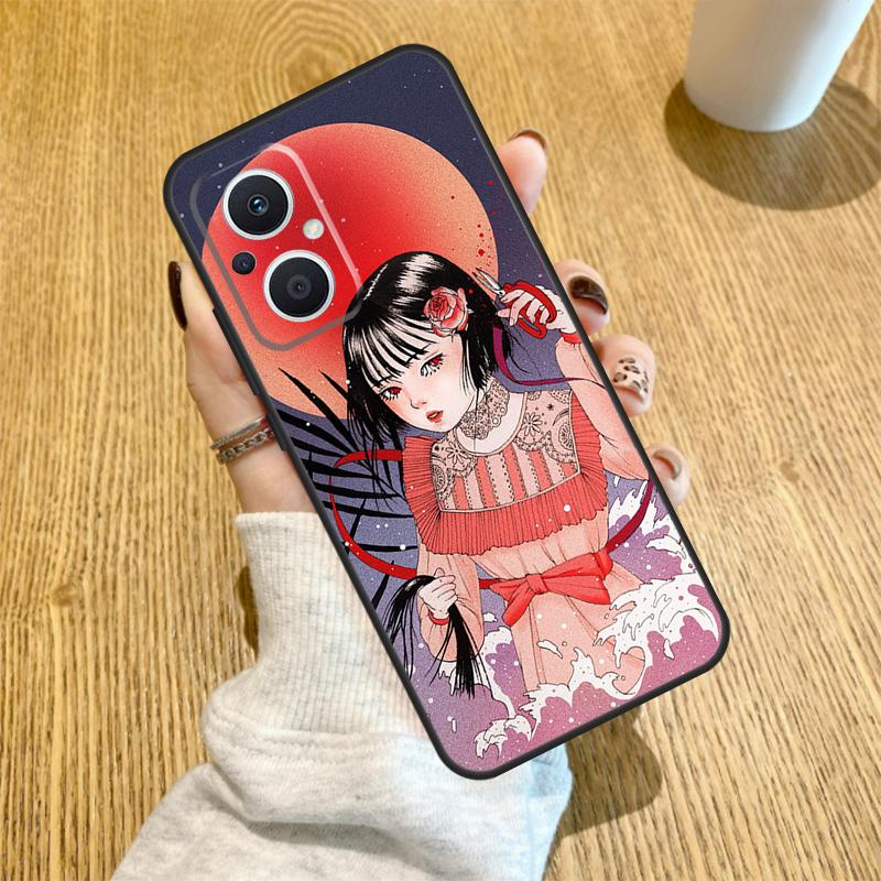 

Cartoon Girl Aesthetic Funda For OPPO Reno 13 F 14F 12F 11F 8T 7 8 Lite 10 11 12 14 OPPO Find X5 X6 X8 X9 Pro Case OPPO Reno12