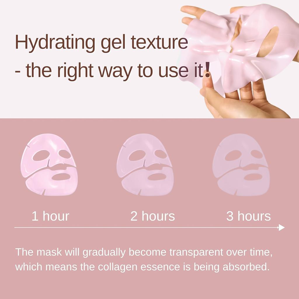 Maschera al Collagene Notturna con DNA di Salmone PDRN Maschera Viso per Pelle Luminosa come Vetro Elasticità Idratazione Rassodante Levigante Skincare Coreana