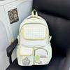 Schoolbag college style sweet plaid backpack female student Korean version large capacity junior high school high school bag going out travel backpack