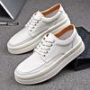 Fashion British Platform Cowhide Loafers for Men Designer Soft-soled Casual Men's Board Shoes Designer Outdoor Fashion Leather Shoe Male