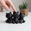 3D Printed Desktop Cat Decorations Creative Cat Ornament Simple Three Cat Statues  Gift