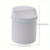 1pc New Mini Desktop Trash Can, Bedroom Cleaning Small Size with Lid Cylindrical Storage Box Home Office Desk Clutter Bin