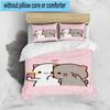 3PCS Bobo Dudu In Love  3pcs Bedding,Including 3PCS Duvet Cover And 2pcs Pillowcases Perfect for Christmas,Ideal for Bedroom, Dormitory