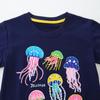 Summer children's T-shirt jellyfish print children's tops new children's short-sleeved T-shirt