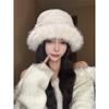 Plush Fisherman Hat Versatile In Winter Thickened Warm and Cold Basin Hat Ear Protector Fashionable Women's Hat