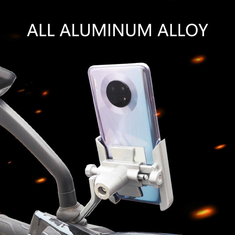 Aluminum Phone Holder With Secure Locking Mechanism 360 Adjustable Vibration Proof Designs Rack for Motorcycle Bike