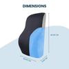 (Black/Grey Lumbar Back Support (Gel Infused) Lumbar Support Pillow for Office Chair for Back Pain, Car Seat, Memory Foam