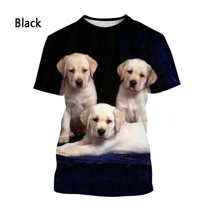 Labrador Retriever T-Shirt Sommermode Haustier Hund Herren Damen Casual Kurzarm 3D Druck T-Shirt