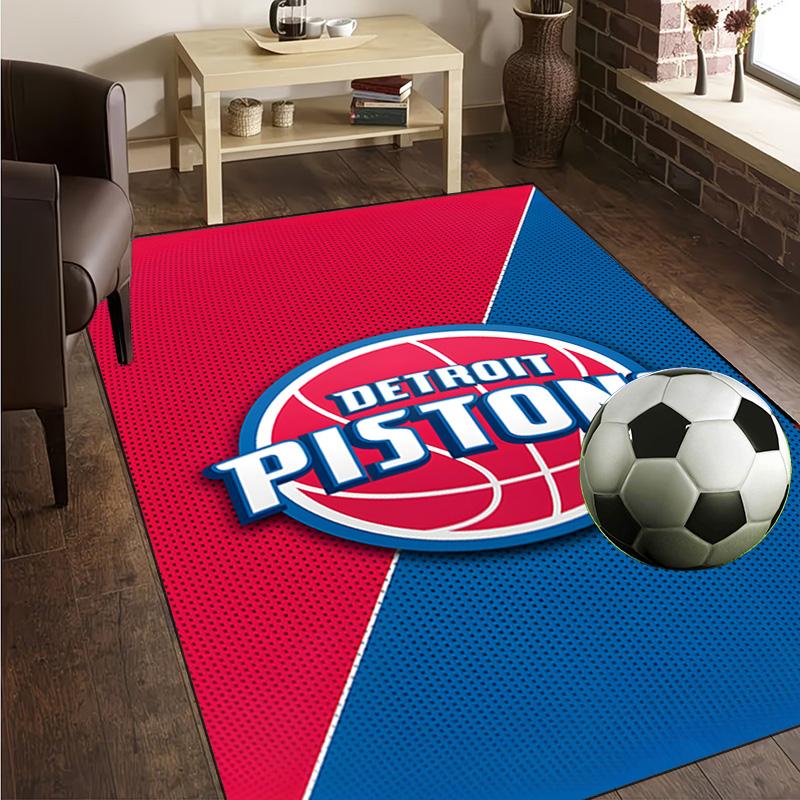 Detroit-Pistons Logo Rug Office Carpet Non-Slip Mat, Chair Rug Floor Covering for Gaming, Bedroom, Living Room , Home Decor Christmas Gift