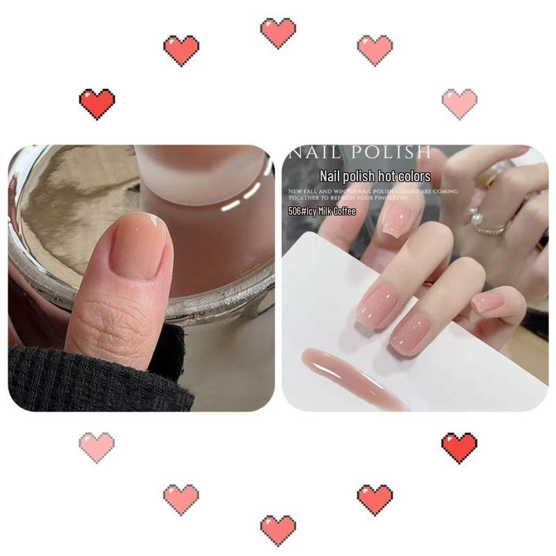 Abziehbarer Feinglitzer Nude Nagellack Set - Geruchlos, Kein Brennen, Kristallklar für Studenten