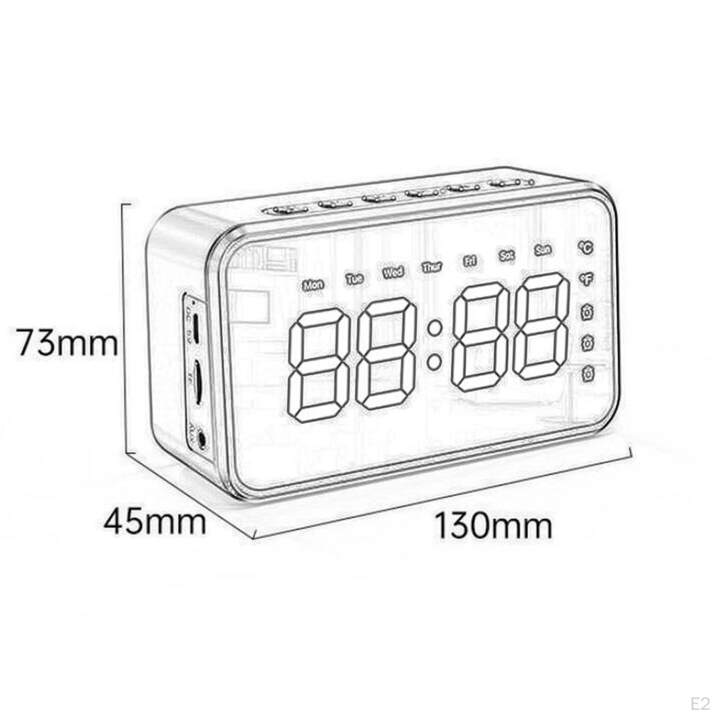 Speaker Table Clock with Sound Quality And Voice Control