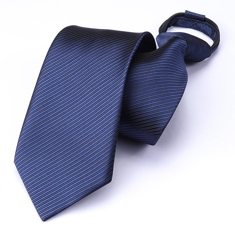 Men's Korean Style Zipper Striped No-Tie Professional Wedding Tie