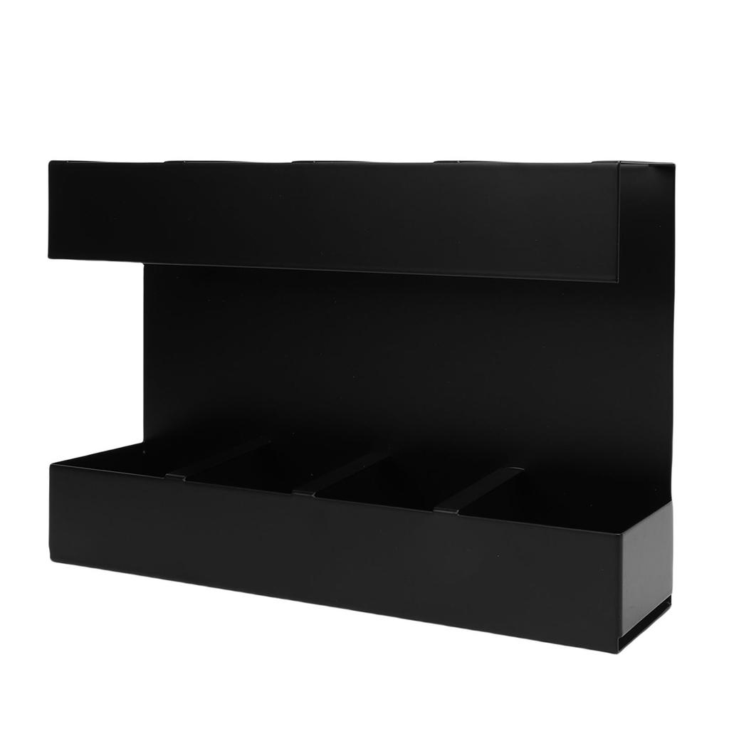 Straw Holder Chopstick Organizer 4 Compartments Straw Dispenser with Double Sided Adhesive Tape Label Stickers for