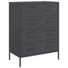 VidaXL Buffet anthracite 68x39x89 cm acier, armoire, placard, buffet haut, armoire latérale, armoire de rangement, 842984