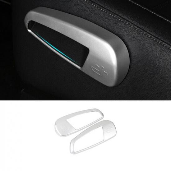 Seat Adjustment Button Switch Panel 2PCS For Ford Edge 2015-18- Matte Silver