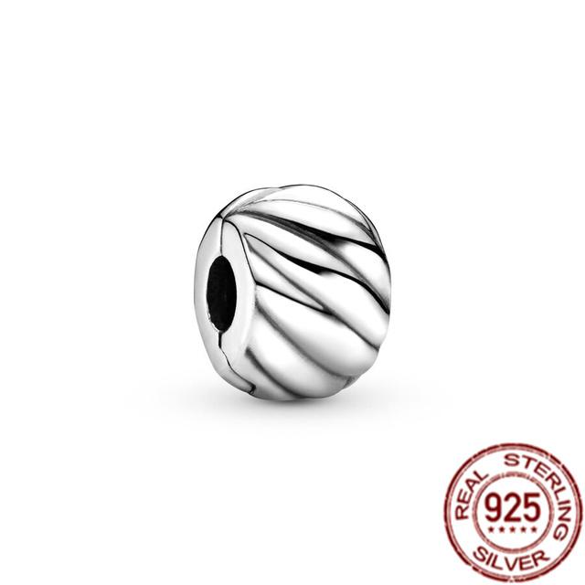 Bande de cœurs et pavé d'étoiles de mer, breloque à Clip en argent Sterling 925, perle adaptée au Bracelet de mode Original, bijoux fins, cadeau à faire soi-même