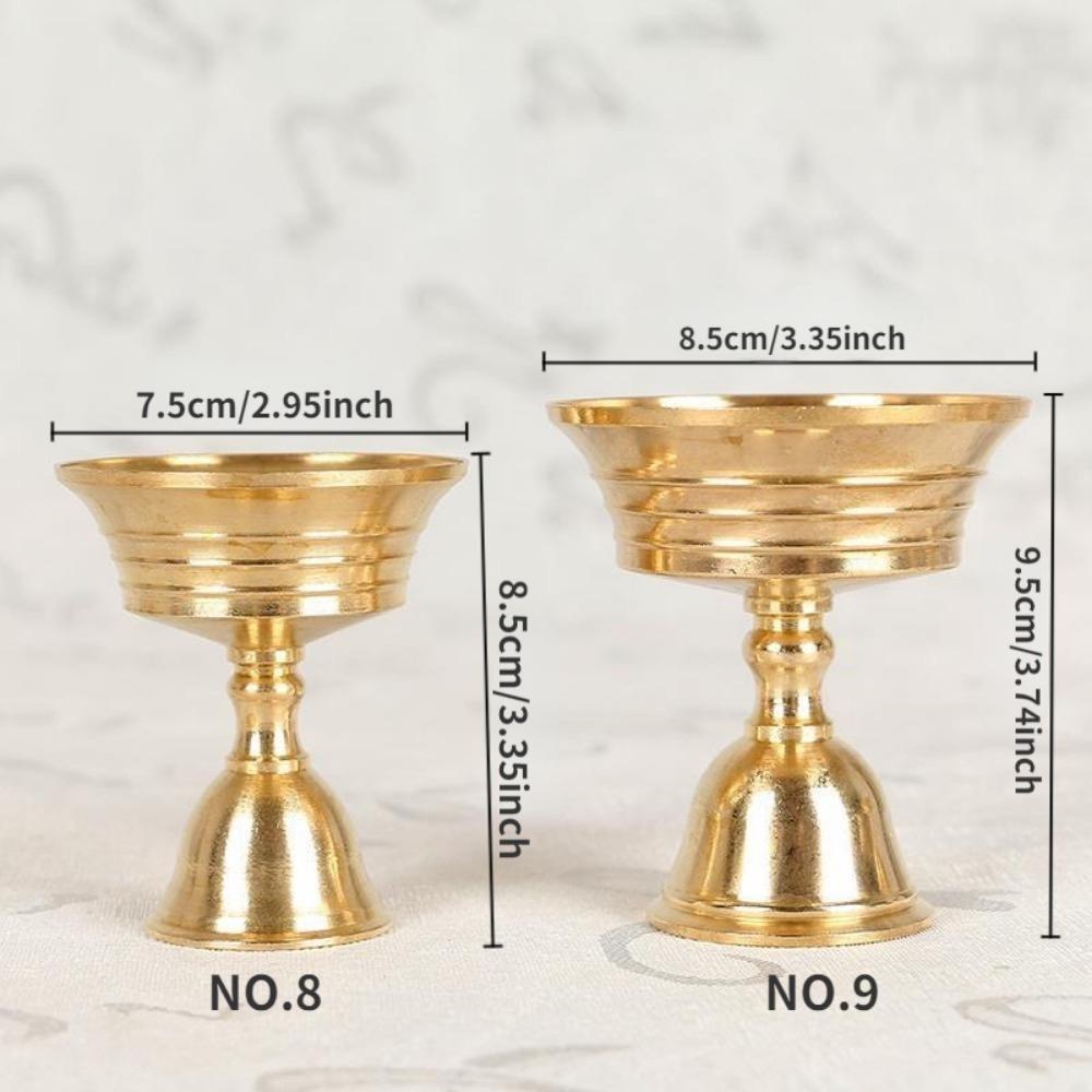 1 ks Svícen Držák na lampičku ghí Máslo Mosaz Olejová lampa Buddhistické potřeby Kovová dekorace Ozdoby