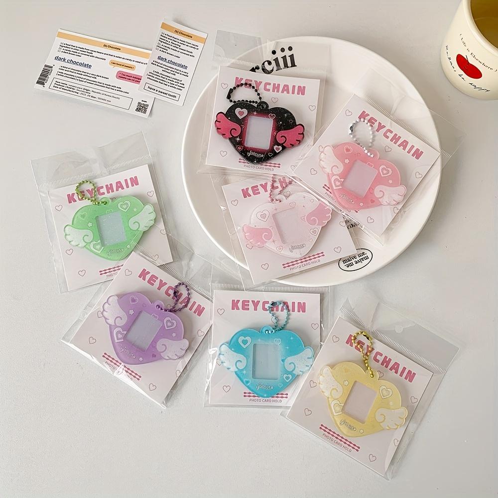 Photo Keychain Holder, Y2K Style Mini Photo Frame Key Rings, Kpop Things Acrylic Charm Accessories, DIY Picture Key Chain