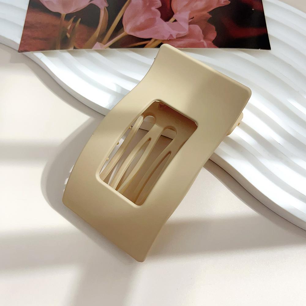 Large French Flat Hair Clips for Women Girls Matte Leopard Rectangle Duckbill Claw Grip Thick Thin Hair Styling Accessories New