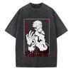 Anime Jujutsu Kaisen Bedrucktes T-Shirt für Herren und Damen Gewaschenes T-Shirt Hohe Qualität Vintage Baumwoll-T-Shirt Harajuku YK Tops