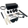 PU Leather BDSM Bondage Kits Handcuff Ankle Cuffs Neck Collar Mouth Gag Hogtie Restraint SM Set Adult Games Sex Toys for Couples