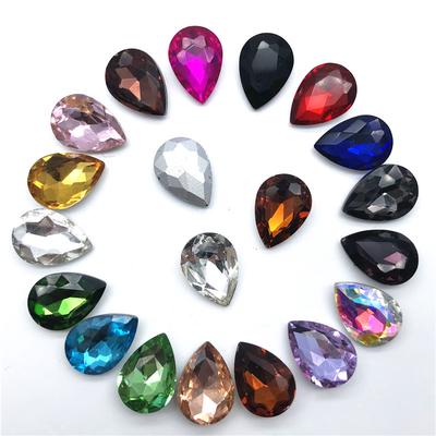 Hanmade 20 STÜCKE 10*14mm Großhandel Handwerk DIY Strass Schmuck zubehör Kristall Handgemachte Glas Lose Perlen Schmuck Machen Teardrop