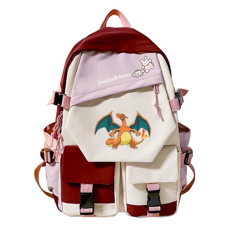 Pokemon Pokémon Elf Peripheral Printing Casual Backpack Elementary and Secondary School Students Large Capacity Backpack