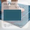 oruTa Bath Mat 2-Piece Set Towel Fabric Imabari Washable Made In Japan Absorbent Quick-Dry 100% Cotton Ryokan Hotel Bath Goods Approx. 69×43cm Navy