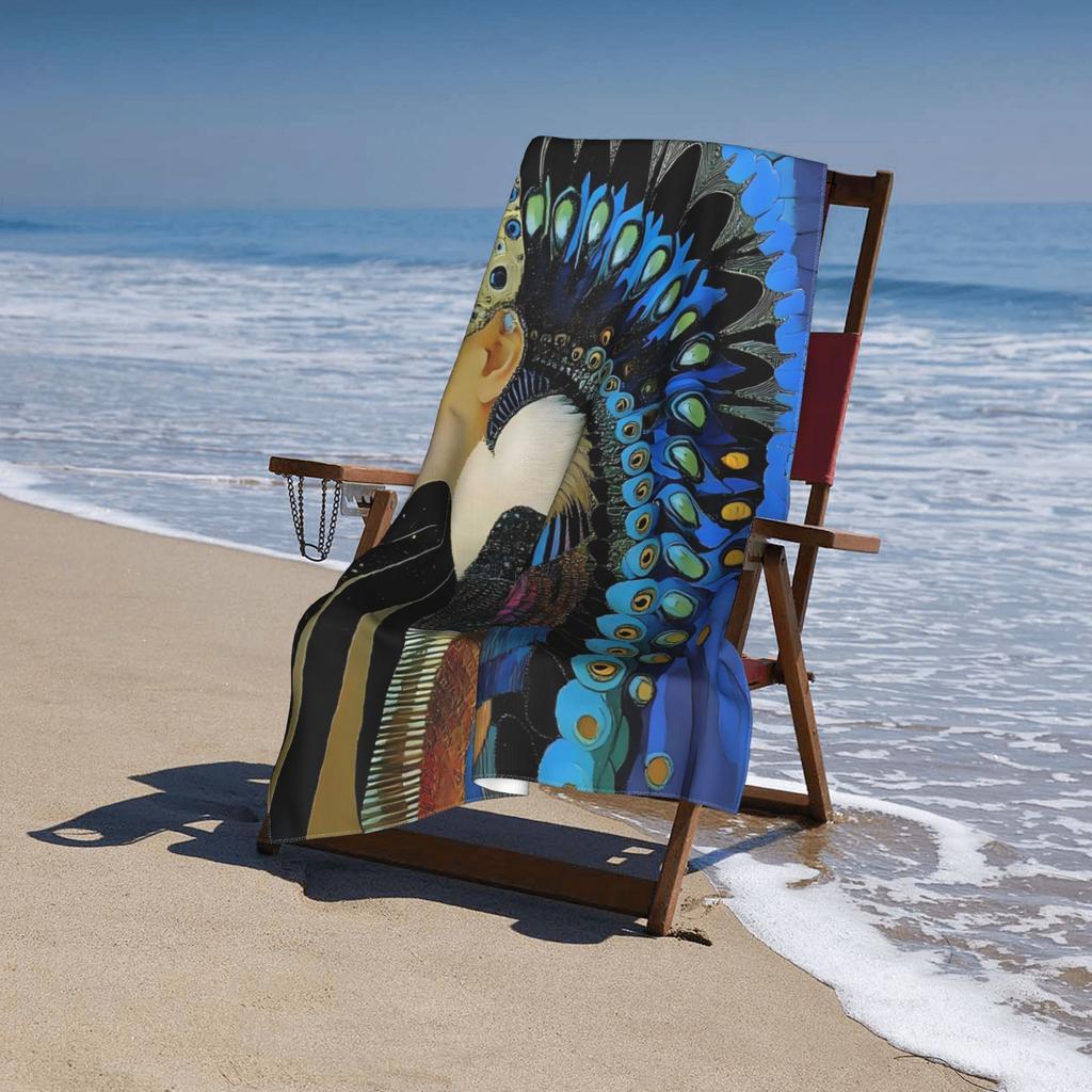 Fascinating Peacock Feather Art Bath Towel - Soft, Ultra Absorbent, Unique Design for Home Decor & Ideal Gift Choice