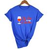 Wine Is My Valentine Women Fashion Tops Graphic Tees Harajuku Casual Aesthetic Short Sleeve T Shirt