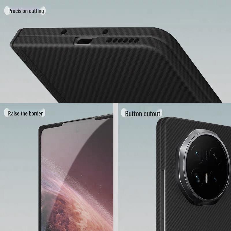 Custodia magnetica per telefono Honor Magic V6 in fibra aramidica Kevlar