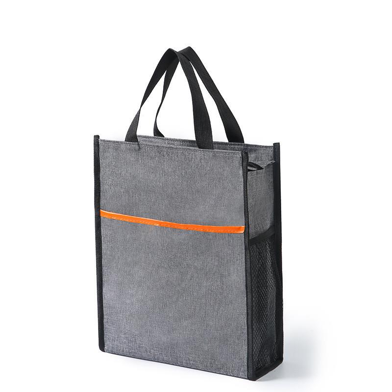 

Деловая сумка-портфель для офисных и учебных принадлежностей в современном стиле серый