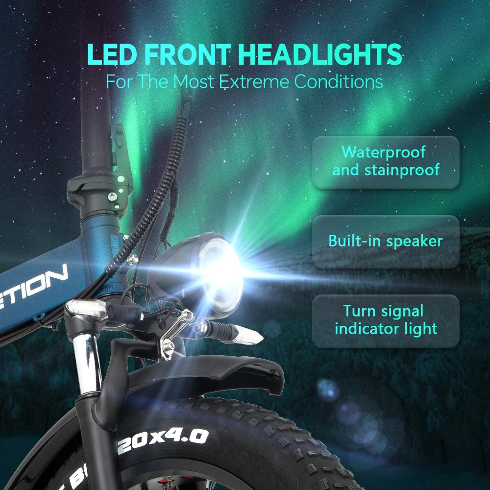 Electric Bike Foldable Drvetion 20" 750W Motor City Ebike Top Speed 45Km/h Max 80Km Load 150Kg AT20