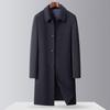 Nuovo Cappotto Uomo Autunno Inverno Doppio Lato in Lana Business Casual con Revers Per Padre di Mezza Età Indossare Cappotto di Lana Uomo