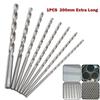1 peça 200mm Brocas HSS Extra Longas Haste Reta Broca Helicoidal Para Perfuração de Metal Furadeira Elétrica 2-10mm Ferramenta Elétrica