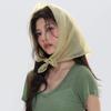 Solid Color Cotton Linen Scarves Thin Pure Color Silk Scarf All-match Square Handkerchief  Female
